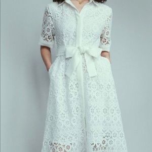 maje midi dress in daisy guipure